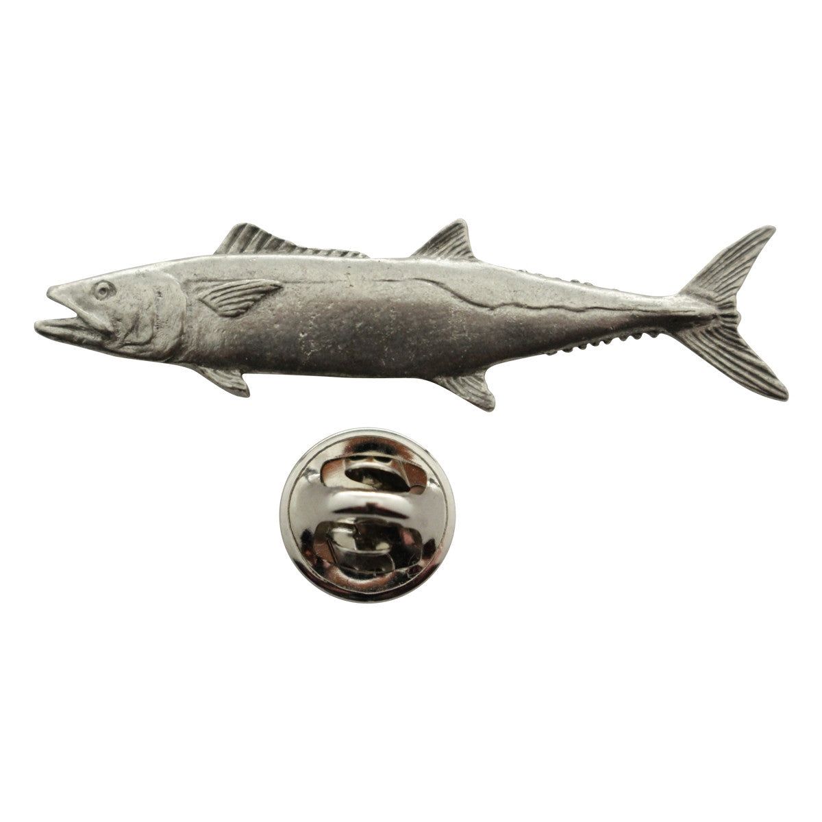 King Mackerel Pin ~ Antiqued Pewter ~ Lapel Pin ~ Sarah's Treats & Treasures